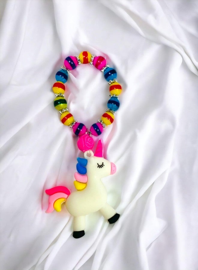 Sesonby Unicorn Rakhi Bracelate Wrist Band For Rakhi Diwali New Year Christmas Birthday Return Gift Festival Events Gifts For Kids Girls (Set 2) - Image 3